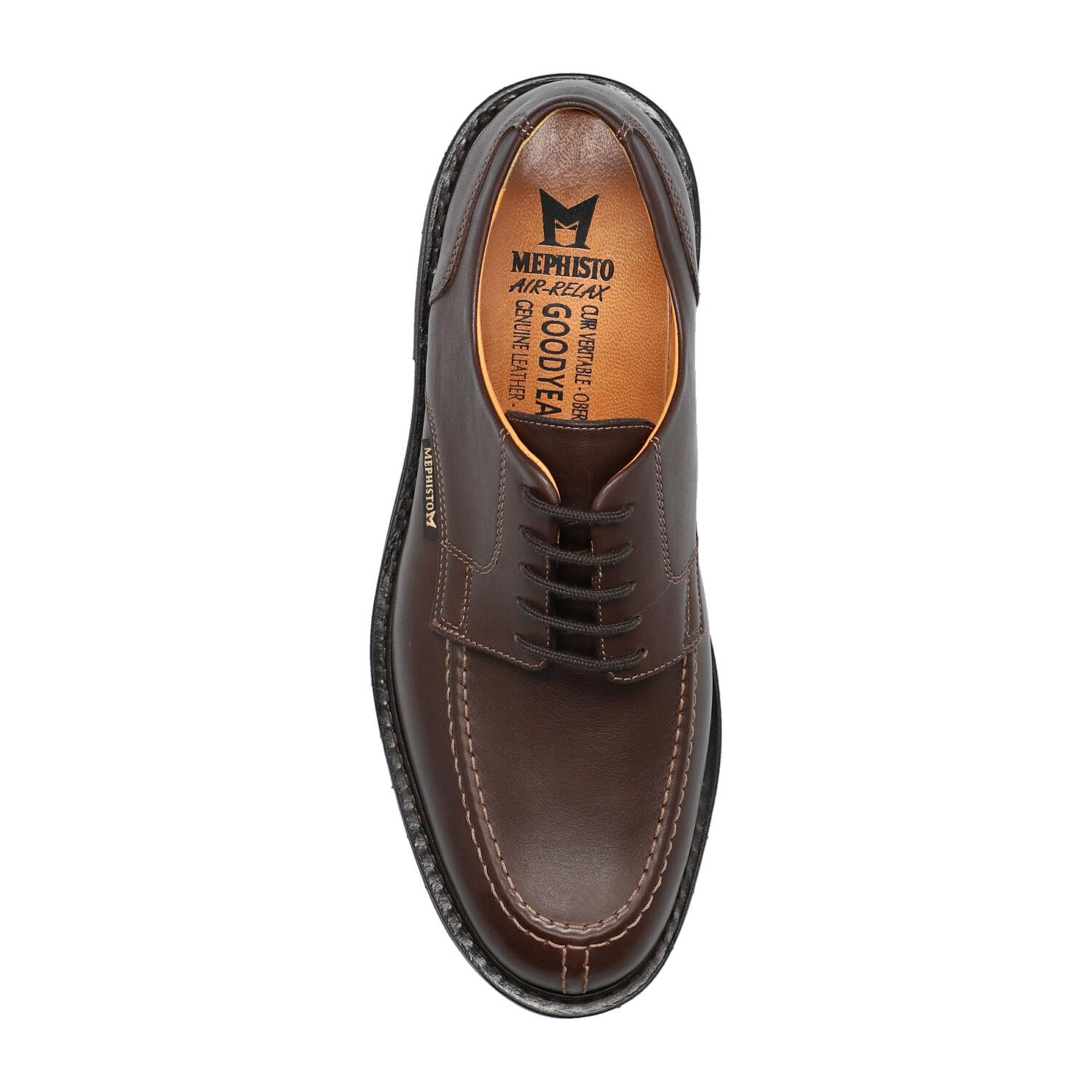 lacets homme modèle Phoebus Cuir Brun Foncé - Mephisto